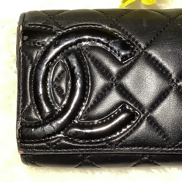 Vintage CHANEL Black Quilted Wallet  Good Condition - Picture 11 of 16